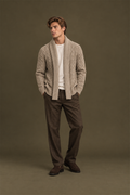 Men’s Cable Knit Shawl Collar Cardigan