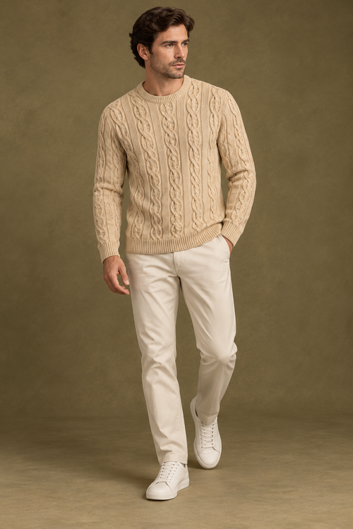 Quiet Terrain cable sweater
