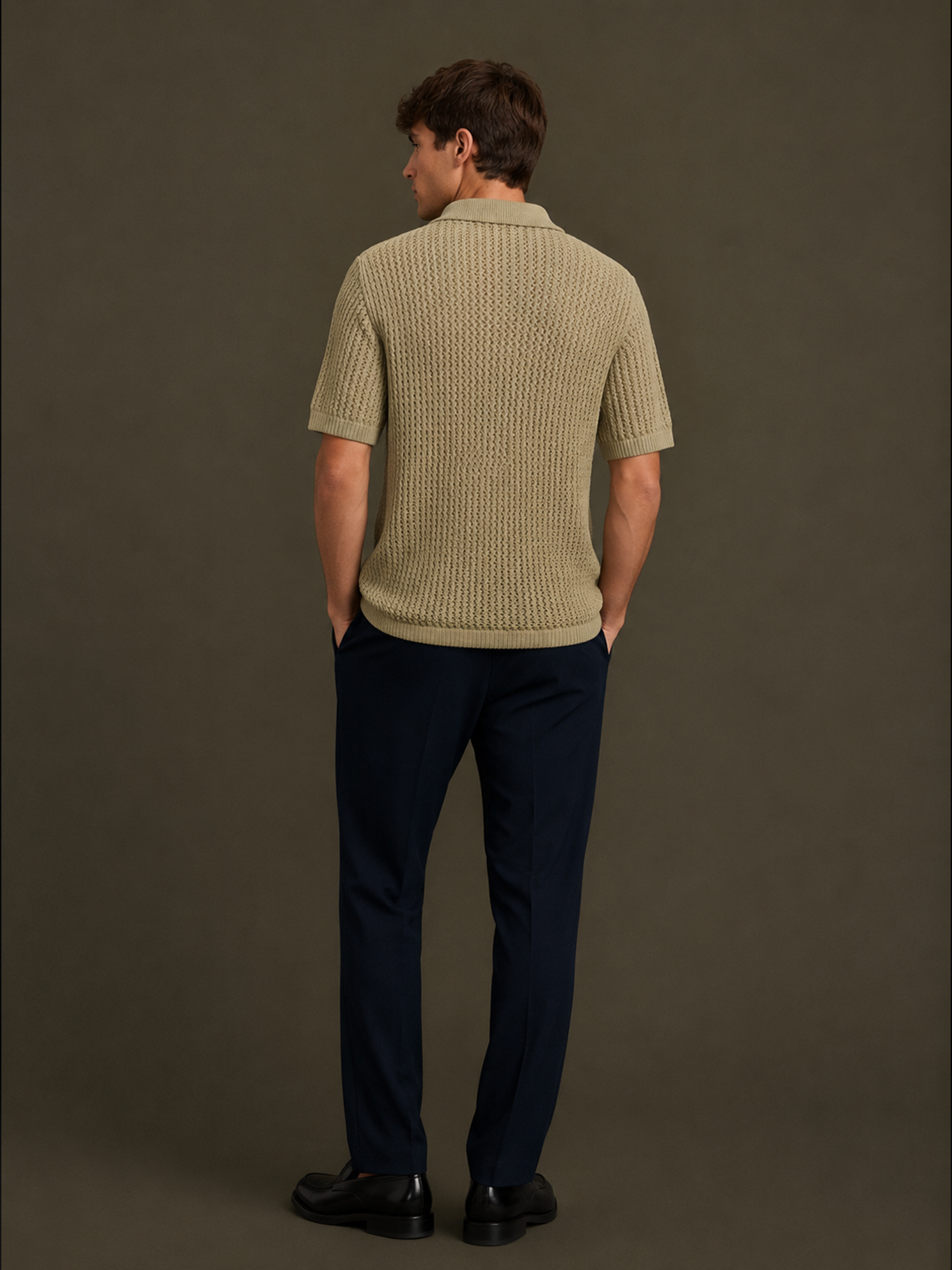 Riviera Open Knit Polo T-Shirt