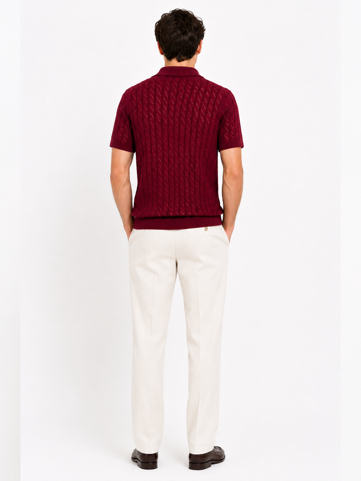 Riviera Pointail Textured Knit Shirt