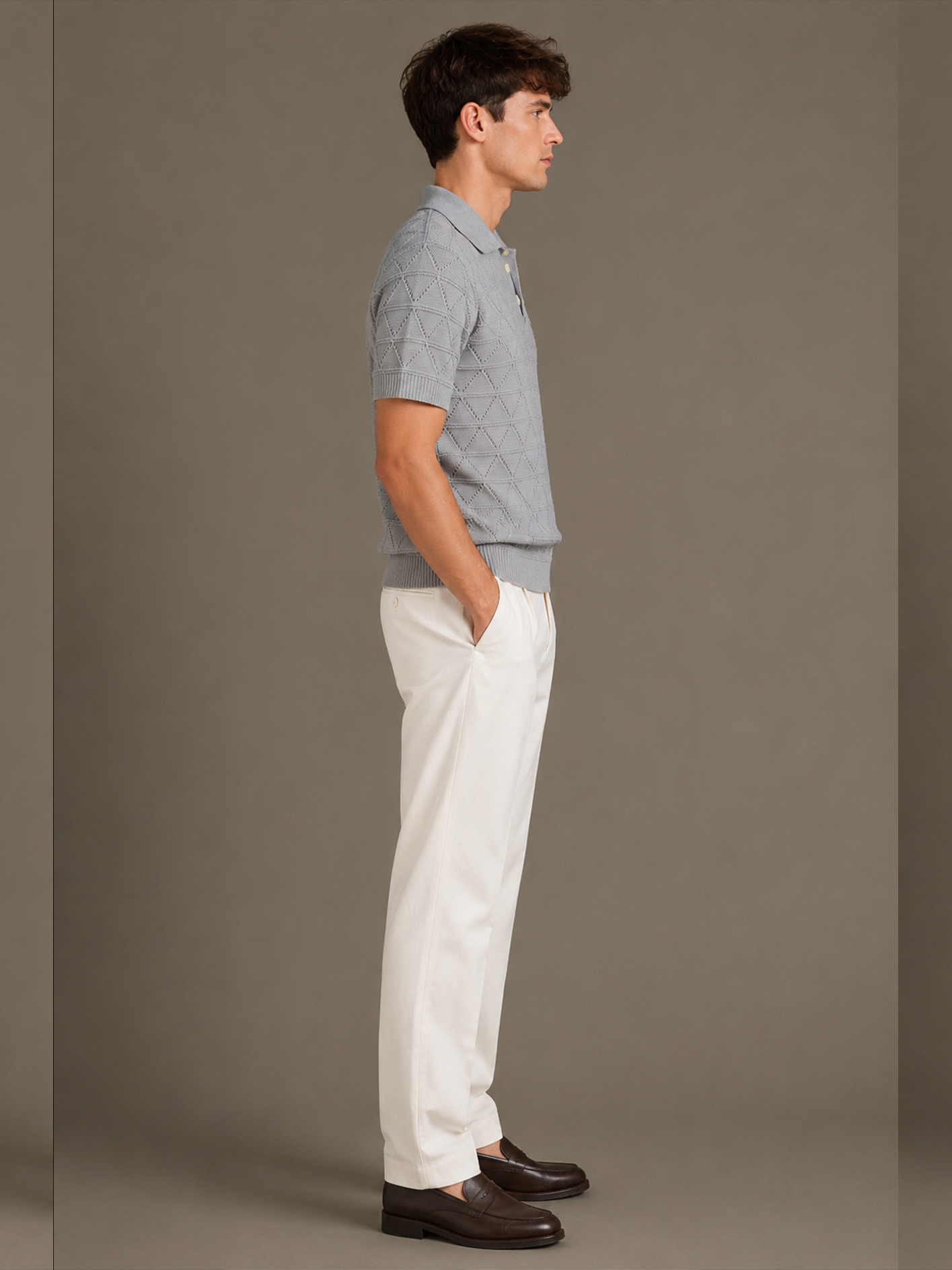 Riviera Diamond Knit Polo T-Shirt