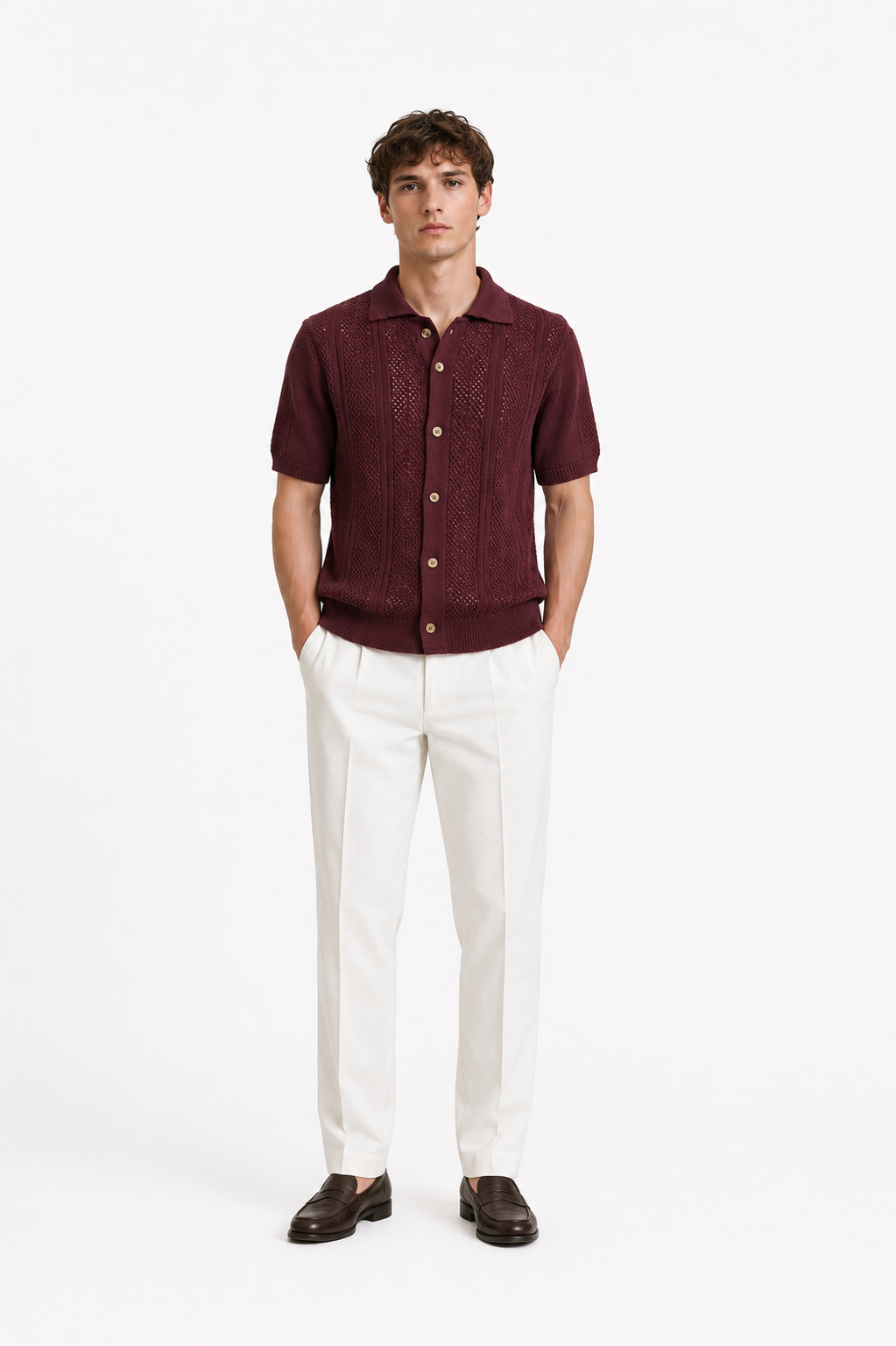 Riviera Vertical Knitted Textured Shirt
