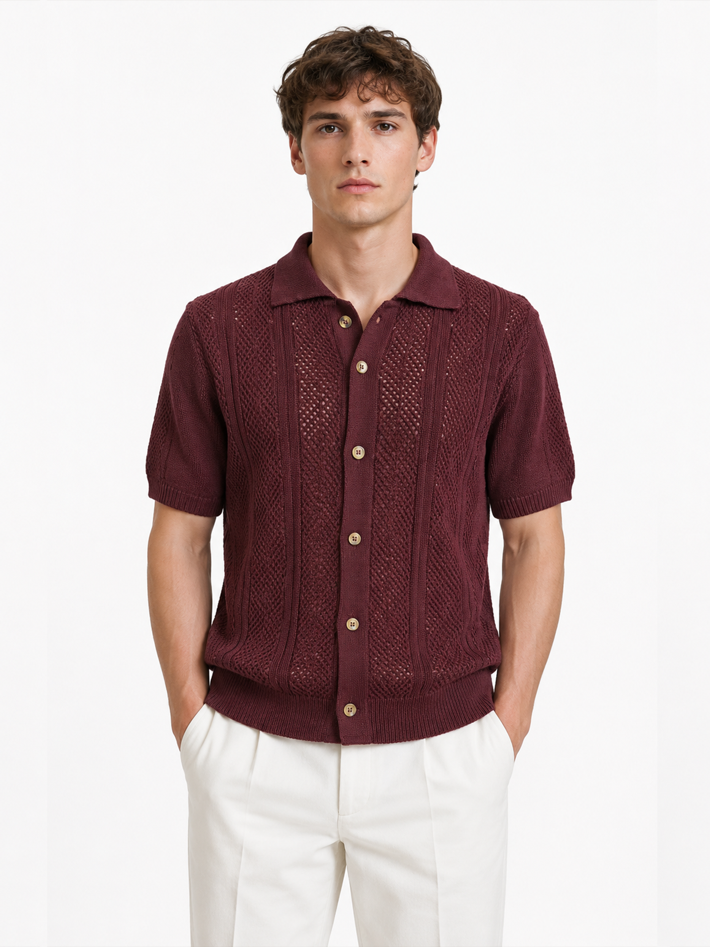 Riviera Vertical Knitted Textured Shirt