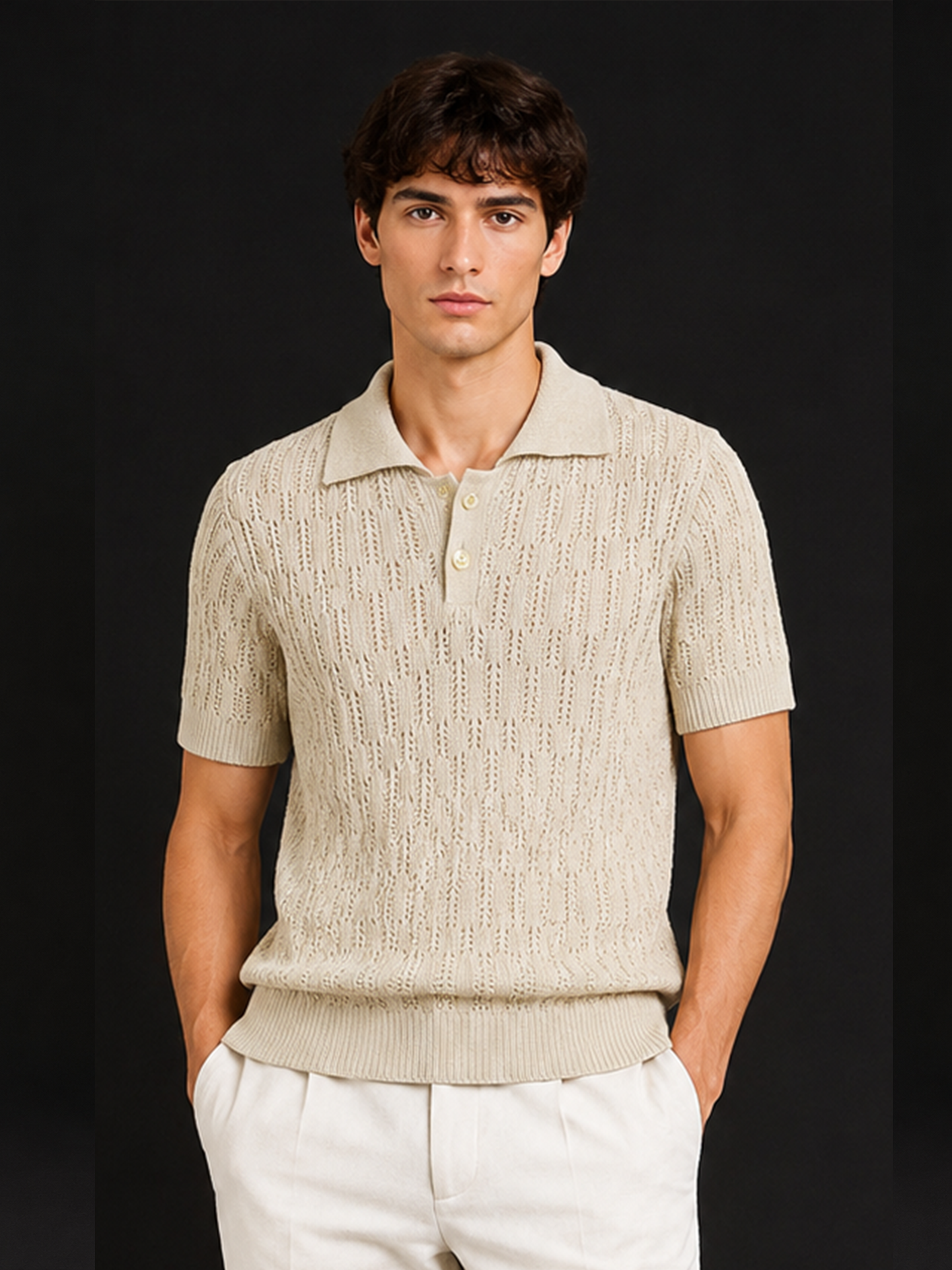 Riviera Textured Knit Polo